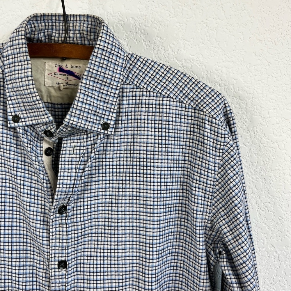 rag and bone Plaid Flannel Button Down Shirt Mens